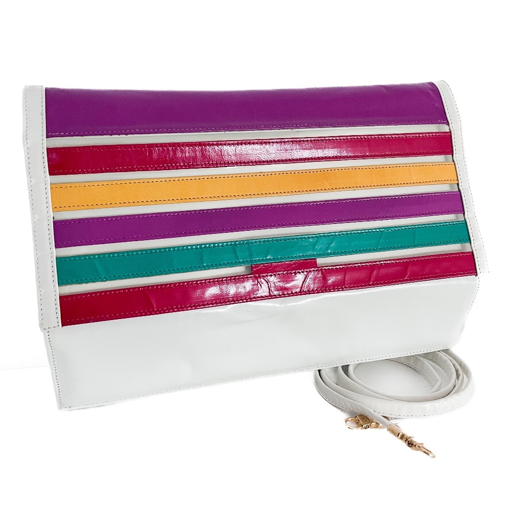 Stuart Weitzman Art deco vintage clutch bag with shoulder strap